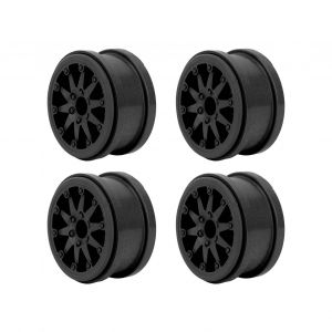 Jante de roue en Nylon de 2.2 pouces, 4 jeux de jantes de voiture RC pour Axial SCX10 Wraith RR10 1/10 RC voitures noires - Neuf