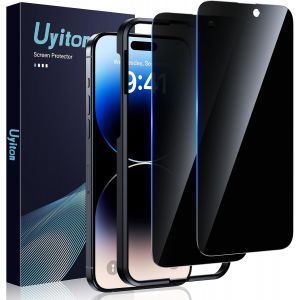 KAL-Pour Iphone 14 Pro Max Protection D'&Eacute;cran Anti-Espion, 2 Pi&egrave;ces Film Duret&eacute; 9H 30&deg; Protection Privacy Anti-Rayures Anti-Espion Protection Pour Iphone 14 Pro Max - Neuf