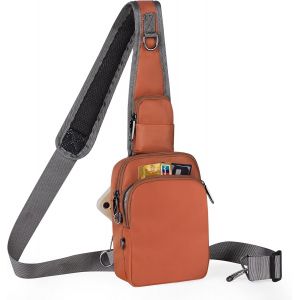 CAUC-Sac &agrave; bandouli&egrave;re antivol - Sac de poitrine - Pour homme et femme - &Eacute;tanche - Petit sac &agrave; main avec fermeture &eacute;clair et blocage RFID - Neuf