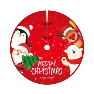 Jupe de sapin de No&euml;l ronde de 90 cm, facile &agrave; utiliser, pour sapin de No&euml;l d'int&eacute;rieur et d'ext&eacute;rieur, style A - Neuf