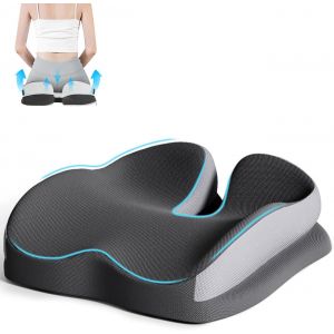 Coussin Coccyx,Coussin Chaise Coussin Coccyx orthop&eacute;dique Assise Ergonomique Mousse &agrave; M&eacute;moire,Grand Coussin Chaise Bureau pour Soulager Douleurs,Hanches et Coccyx,Fauteuil Roulant et Voiture - Neuf