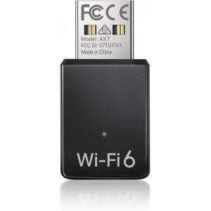 VornixorSarlshop-AX900 Mbps Cl&eacute; WiFi 6, Mini Cle WiFi USB Compatible avec Windows 11/10/7, Cl&eacute; Wi-FI pour PC Double Bande 5GHz 600Mbps + 2.4GHz 286Mbps, Clef USB sans Fil Puissante, Adaptateur Dongle - Neuf
