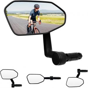 Rétroviseur De Vélo- Rétroviseur Vélo Électrique Avec Direction D'inclinaison Contrôlée-En Verre Véritable-Pliable Retroviseur Trotinette Électrique Pour Guidon Gauche (15-20 Mm) - Neuf