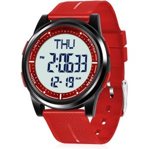 Montre Digitale Étanche Hommes Femmes Avec Chronomètre Compte À Rebours Alarme Format 12/24 Heures,Montre Sport Ultra-Léger Avec Affichage Grand Angle.[J65] - Neuf