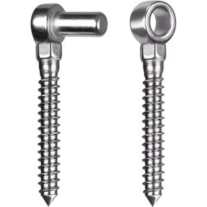 Charni&egrave;re de Portail M12, 1 Set Quincaillerie &agrave; ?illet et Goupille Crochet &agrave; Vis de Ferme Robuste en M&eacute;tal pour Cl&ocirc;ture en Bois/Portail de Jardin/Portail de Champ/All&eacute;e, 11cm - Neuf