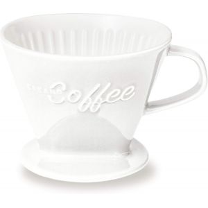 Cmws-Xxl Filtre À Café En Porcelaine Céramique - Taille De Filtre 4-6 - Blanc - Neuf
