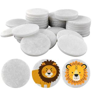 MEVRONISSHOP-34 Pi&egrave;ces Galet a Peindre 5cm, Gravier Grossier et Fin, Peinture Cr&eacute;ative DIY, D&eacute;coration Unique, Pierres D&eacute;coratives Blanches pour L'artisanat, D&eacute;coration de Jardin D'aquarium - Neuf
