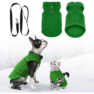 Kalanka-Manteau Pour Petit Chien Avec Harnais - V&ecirc;tements Pour Chihuahua - Pull D'hiver Pour L'int&eacute;rieur Et L'ext&eacute;rieur - Vert - Taille S - Neuf