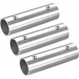 KALANKA-3 Pièces Raccord Droit pour Tube, Connecteur en Acier Inoxydable 304 à 2 Voies pour Rampe de Main, Longueur de 100mm, pour Rambarde de 1""(25mm) de Diamètre Extérieur - Neuf