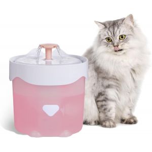 Fontaine &Agrave; Eau Super Silencieuse Pour Chat &Agrave; L'int&eacute;rieur, 1,4 L Pour Chat, Distributeur De Gamelle Avec Pompe Intelligente, Indicateur Led Et 1 Filtre - Neuf