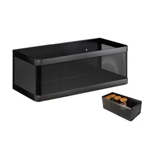 &Eacute;tag&egrave;re murale en m&eacute;tal pour cuisine et salle de bain - Organisateur pour ail, gingembre et oignons - Neuf