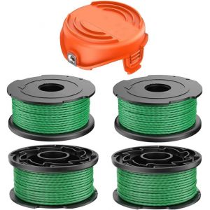 Bobine de fil pour Black et Decker GL7033 GL8033 GL9035 A6486 débroussailleuse sans fil 2,0 mm 6,1 m, Bobine de fil rechange Coupe Bordure pour Black and Decker A6486 (4 + 1pcs) - Neuf