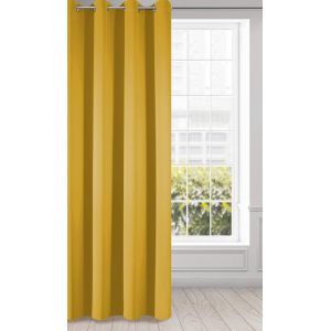 Tianyi-Logan Rideau Occultant Extra Long-1 Unité, Oeillets, Blocage De La Lumière, Assombrissement De La Pièce, Chambre À Coucher, Salon, Satin, Jaune Moutarde, 135x250 Cm - Neuf