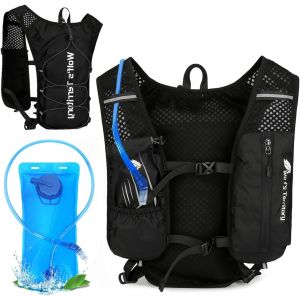 Jgd-Gilet De Course Avec Gourde De 500 Ml, Ceinture De Course L&eacute;g&egrave;re Avec Gourde Pour Homme Et Femme, Sangle De Poitrine R&eacute;glable, Sac &Agrave; Dos D'hydratation, Avec Bande R&eacute;fl&eacute;chissante Pour La - Neuf