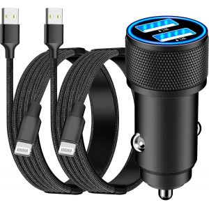 SJZG-Chargeur De Voiture Certifi&eacute; Apple Mfi &Agrave; Charge Rapide Pour Iphone 14 13 12 11 Pro Xs Xr Se Ipad - Neuf