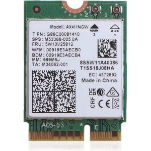 Ax411 Wifi 6e Card | Tri-Band Wi-Fi | Up To 3.0 Gbps | Cnvio2 M.2 Wifi Card For Pc | Supports Bluetooth 5.3 | Requires Intel 12th+ Gen Cpu Windows 10/11, Linux | Ax411ngw (Ax411) - Neuf