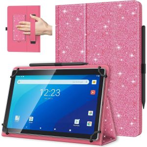 Coque Universel pour Tablette Androiod de 10,1 Pouces avec Boucle pour Stylet, Coque L&eacute;ger et Pliable avec Main pour Toutes Les Tablettes &agrave; &Eacute;cran Tactile de 9,6 &agrave; 11 Pouces - Neuf