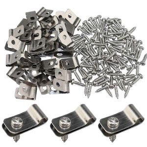 200Pcs clips de clôture en aluminium pour fil soudé de calibre 12-16,fixer aux clôtures en bois / métal / vinyle - Neuf