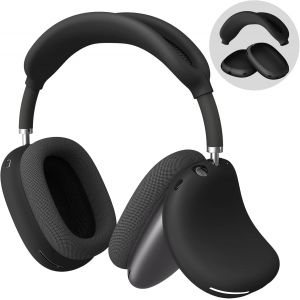 Étui Compatible avec Airpods Max, Coque de Protection en Silicone Souple Housse Accessoire pour AirPods Max Casque, Noir - Neuf