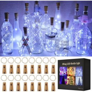 Jgd-Lot De 16 Guirlandes Lumineuses Pour Bouteille De Vin 20 Led 2 M Blanc Froid - Neuf