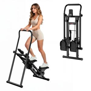 Stepper Escalier,Stepper Pro,Stepper Fitness Appartement Pour La Maison Avec R&eacute;sistance R&eacute;glable En 3 &Eacute;tapes,Folding Cardio Vertical Sport Climber Avec Guidon R&eacute;glable Pour B&uuml;ro Capacit&eacute; 120 Kg - Neuf