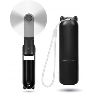 KALANKA-Mini Ventilateur à Main, Mini Ventilateur Silencieux Rechargeable à 3 vitesses [9-15 Heures de Fonctionnement], Ventilateur USB Portable avec Batterie pour le Voyage (Noir) - Neuf