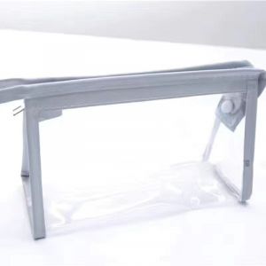 Trousse Grise Blanche Transparente Pour Les Examens, Le Bureau Et La Papeterie. Trousse De Maquillage De Voyage, Trousse De Maquillage Portable Et Étanche En Pvc (Dimensions : 20,2 X 12 X 8,2 Cm). - Neuf