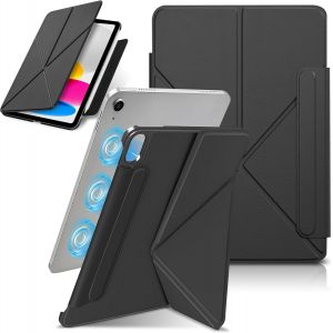 Coque pour iPad (A16) 11&egrave;me/10&egrave;me G&eacute;n&eacute;ration (2025/2022), &Eacute;tui Coque Magn&eacute;tique avec Fonction Support, Veille/R&eacute;veil Automatique, Ultra Fin en Cuir PU,&Eacute;tui Housse de Protection - Noir - Neuf