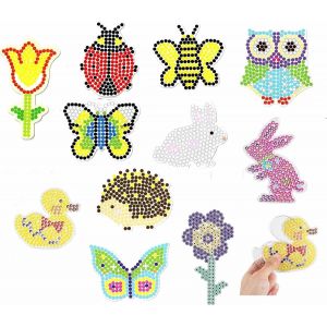 DDA-HPT Lot de 11 plaques de perles à repasser Midi 5 mm d'été avec modèles à motif (compatible avec toutes les perles à repasser Midi) (été) - Neuf