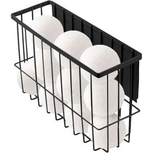 MEVRONISSHOP-Support De Boule Magn&eacute;Tique Pour Buanderie, Magn&eacute;Tique Panier Rangement, Support Magn&eacute;Tique Pour Boule De Lavage Pour L'Organisation Et Le Rangement De La Buanderie (Noir, L) - Neuf