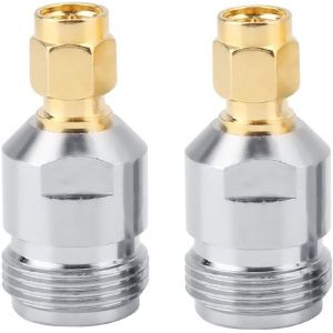 Kit Adaptateur d'antenne,Adaptateur de Type N à SMA,2 pièces Connecteur RF de Type N Femelle à SMA mâle Convertisseur de Test d'adaptateur coaxial - Neuf