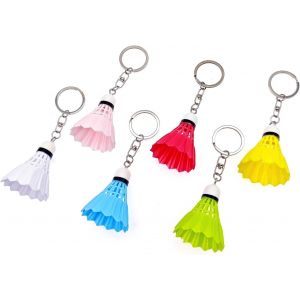 Lbgwp60-6x Multicolore Plastique Badminton Volant Porte-Clés Pendentif Pour Sac À Dos, Cadeaux De Fête À Thème D'anniversaire, Cadeau De Badminton Pour Hommes Femmes Enfants Amis - Neuf