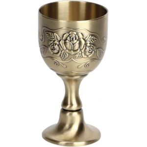 Style Européen Vieux Verre À Vin Alliage Antique Ensemble Gobelet Verre À Vin Blanc Verre Rouge Cadeau Rétro Ornement Royal Style Verre À Vin Collection Métal Vintage - Neuf