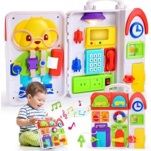 ChenQuanSarl-Jouet Pour Gar&ccedil;ons Et Filles De 1 &Agrave; 2 Ans Jouet Montessori Pour 1 An, Jouet Musical Montessori Busy Board Jouet &Eacute;ducatif Pour Tout-Petits De 1 &Agrave; 3, Cadeaux Pour Enfants De 1 &Agrave; 2 Ans - Neuf