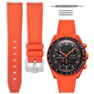 Kal-Bracelet De Montre Caoutchouc Compatible Avec Omega X Swatch Moonswatch 20mm - Neuf