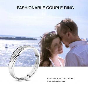 Bague De Fiancailles En Argent Sterling 925 Pour Couple, Bijou De Mariage Pour Femme - Neuf