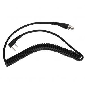 Cable spirale 2 broches vers 5 broches pour radios bidirectionnelles et casques Kenwood/HYT/Baofeng/Relm - Neuf