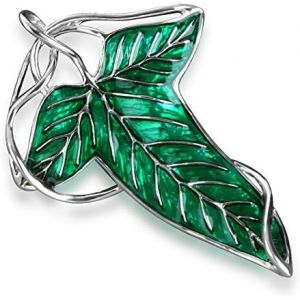 Kal-Collier Avec Broche Représentant La Feuille De Lothlòrien Du Seigneur Des Anneaux, Métal, Métal - Neuf