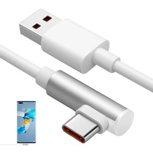 Câble Usb C, Charge Rapide 120W 6A, Câble Usb Type-C 90 Degrés 2M Charge Turbo Pour Xiaomi 14/13T/12X/12T/11T Pro/11 Lite/10T/Redmi Note 13/12/11/ Mi 11 - Neuf