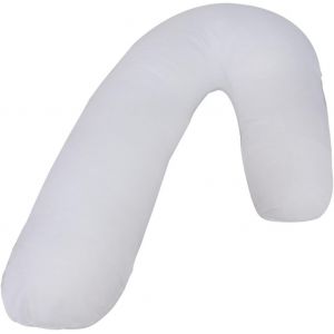 Oreiller Orthopédique En Forme De V Avec Taie D'oreiller Assortie En Forme De V Pour Le Soutien Du Dos, Des Épaules Et Du Cou. Oreiller D'allaitement Et De Grossesse Idéal Pour (Brown, 73x34cm) - Neuf