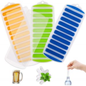Mevronisshop-3 Pi&egrave;ces Bac &Agrave; Gla&ccedil;ons Bouteille Fond En Silicone Gla&ccedil;ons R&eacute;utilisables &Agrave; Lib&eacute;ration Facile Avec Couvercle Amovible Anti-&Eacute;claboussures Id&eacute;al Pour Les Boissons Pour Sportifs Et Les Boutei - Neuf