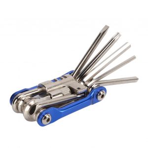 Outil De Reparation De Velo 11 En 1, Leger Et Pliable, Durable, Facile A Transporter, Pour Les Operations Quotidiennes, Jeu De Cles Pour Velo, Bleu - Neuf