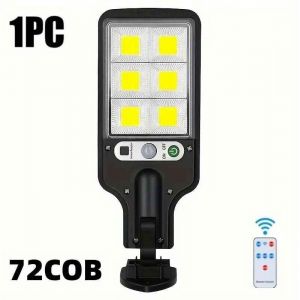 Réverbère À Capteur Étanche Extérieur,Lampes Solaires De Sécurité,3 Modes D'éclairage,Terrasse De Jardin,Porte De - 72cob-F3582 - Neuf