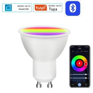 Lugh-Gu10 Bluetooth Lampe Tuya Ampoule Intelligente Rgb 220v Ampoule Led Ampoule Intelligente App Lampe De Contrôle 9w Réglable Pour Chambre Décor À La Maison - Neuf