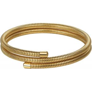 Bracelet Femme Dor&eacute; Extensible&iquest;Bracelet Jonc Manchette Enroul&eacute;e Acier Inoxydable Elastique Fantaisie Unique Bracelets De Poignet Superpos&eacute;s - Cadeau Anniversaire Ou F&ecirc;te Des M&egrave;res - Neuf