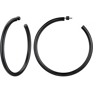 Boucle D Oreille Creole Femme 30/40/60 Mm Acier Inoxydable Boucles Doreilles Tube Grande Epaisse Demi Cr&eacute;oles - Neuf