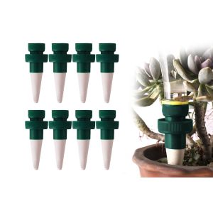 Lot de 8 b&acirc;tonnets d'arrosage automatique pour plantes, utilisables en int&eacute;rieur et en ext&eacute;rieur avec des bouteilles en plastique - Neuf