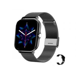 Montre Connect&eacute;e Bluetooth Y13 Avec Moniteur D'activit&eacute; Et De Fr&eacute;quence Cardiaque, &Eacute;cran Tactile, Noir - Neuf