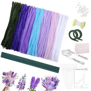 Mevronisshop-Kit De Nettoyage De Tuyaux De Fleurs, 7 Couleurs, 350 Pi&egrave;ces De Nettoyage De Tuyaux Fleurs Pour Travaux Manuels, Avec Ruban, Rouleaux De Ruban Adh&eacute;sif, Tiges, Tiges Florales, B&acirc;tons De C - Neuf