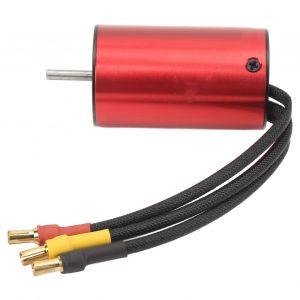 Moteur Sans Balais S2845, Rouge, Etanche, Rotor A 4 Poles Haute Torsion, Alliage D'aluminium, 2800 Kv, Pour Voiture Telecommandee 1/12 - Neuf